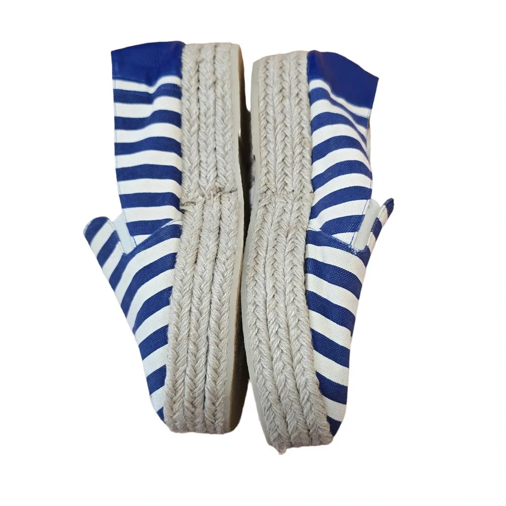 M. GEMI Italian Canvas Stripe Espadrilles Sz 8.5